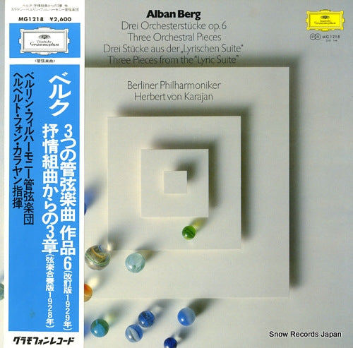 KARAJAN, HERBERT VON berg; drei orchesterstucke op.6 MG1218