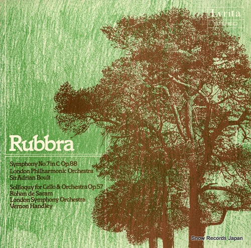 BOULT, ADRIAN rubbra; symphony no.7 in c op.88 SRCS.119