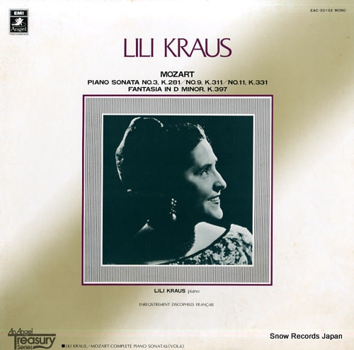 KRAUS, LILI mozart; piano sonata no.3 k.281 EAC-30132