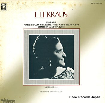 KRAUS, LILI mozart; piano sonata no.1 k.279 EAC-30133