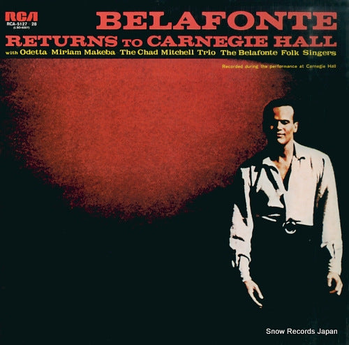 BELAFONTE, HARRY belafonte returns to carnegie hall RCA-5127-28