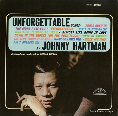 HARTMAN, JOHNNY unforgettable songs by ABCS547