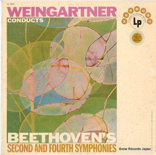 WEINGARTNER, FELIX beethoven's second and fourth symphonies HL7091