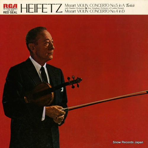 HEIFETZ, JASCHA mozart; violin concerto no.5"turkish", no.4 SX-2753