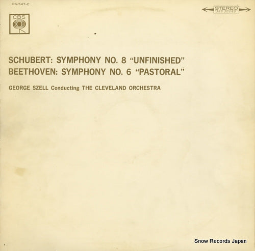 SZELL, GEORGE schubert; symphony no.8 in b minor "unfinished" OS-547-C