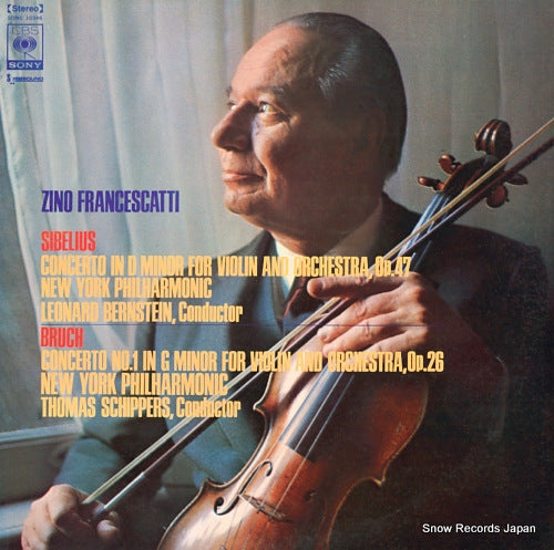 FRANCESCATTI, ZINO sibelius; concerto in d minor for violin and orchestra, op.47 SONC10346