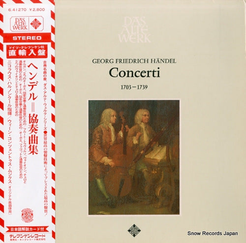 HARNONCOURT, NIKOLAUS handel; concerti 1703-1739 6.41270AW/6.41270
