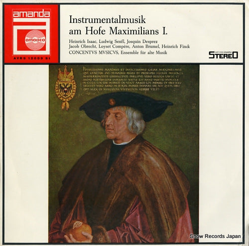 CONCENTVS MVSICVS instrumentalmusik am hofe maximilian 1. AVRS12009