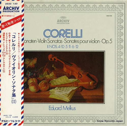 MELKUS, EDUARD corelli; sonates pour violon, op.5 2533133