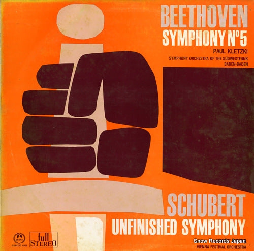 KLETZKI, PAUL AND JOSEF KRIPS beethoven; symphony no5, schubert; unfinished symphony SM-2341A