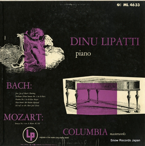 LIPATTI, DINU bach; jesu joy of man's desiring ML4633