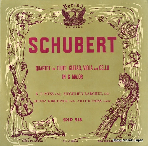 V/A schubert; quartet for flute guitar viola and cello SPLP518