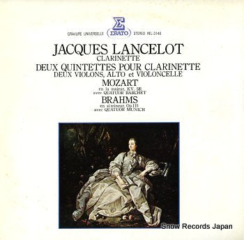 LANCELOT, JACQUES mozart & brahms; deux quintetts pour clarinette REL-3146
