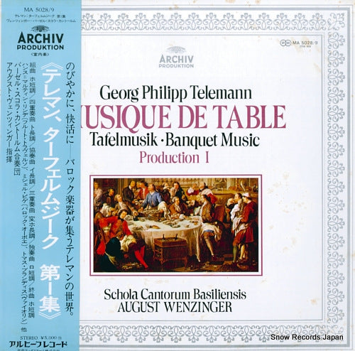WENZINGER, AUGUST telemann; musique de table production i MA5028/9