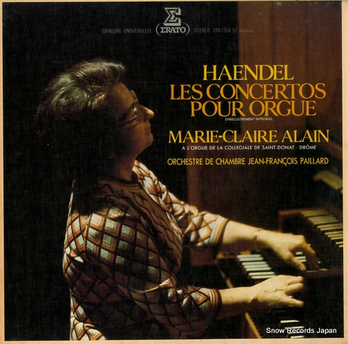 ALAIN, MARIE-CLAIRE haendel; les concertos pour orgue ERX-7154-7