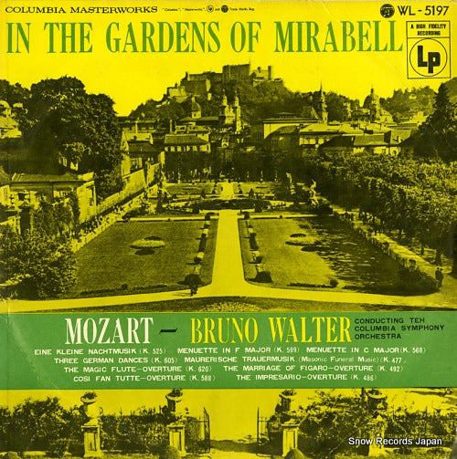 WALTER, BRUNO mozart; in the gardens of mirabell WL-5197