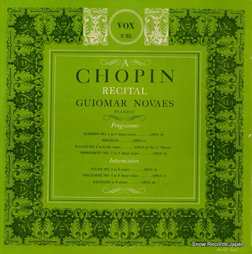 NOVAES, GUIOMAR chopin; recital PL7810