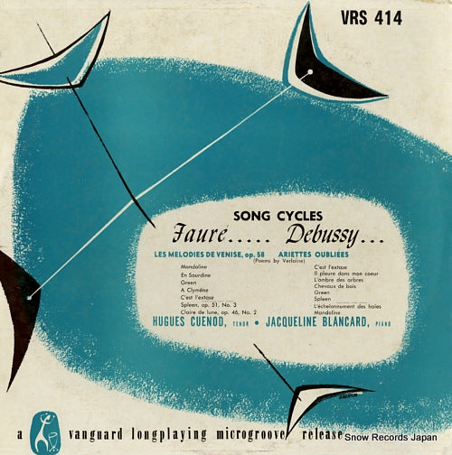 CUENOD, HUGUES / JACQUELINE BLANCARD faure; les melodies de venise, op.58 VRS414
