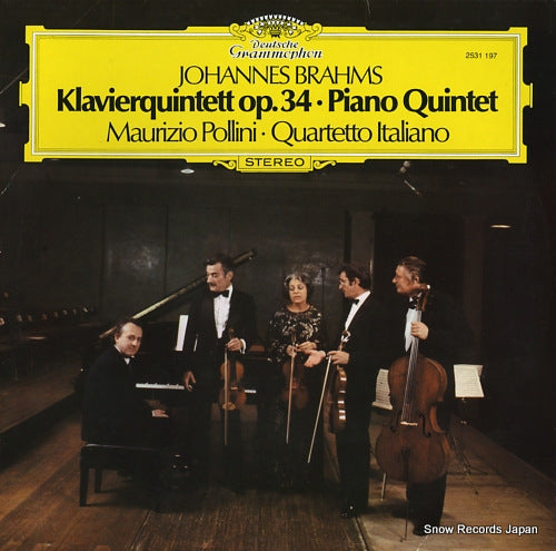 POLLINI, MAURIZIO / QUARTETTO ITALIANO brahms; piano quintet in f minor, op.34 2531197