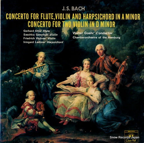 GOEHR, WALTER bach; concerto for flute, violin and harpsichord in minor SMS-2079