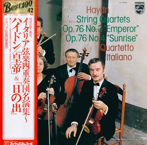 QUARTETTO ITALIANO haydn; string quartets no.3 "emperor" & 4 "sunrise" X-7708