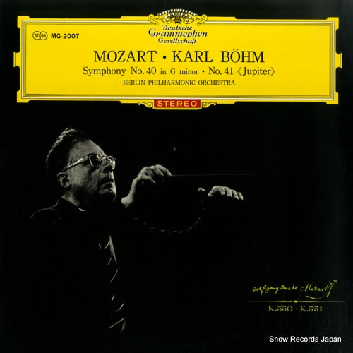 BOHM, KARL mozart; symphony no.40 & no.41 "jupiter" MG-2007