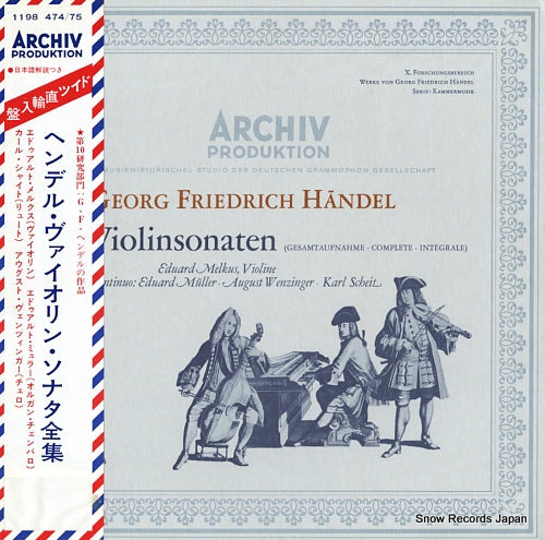 MELKUS, EDUARD handel; violinsonaten 1198474/75
