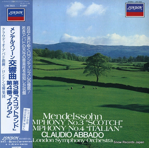 ABBADO, CLAUDIO mendelssohn;.symphony no.3"scotch", no.4"italian" L18C5023