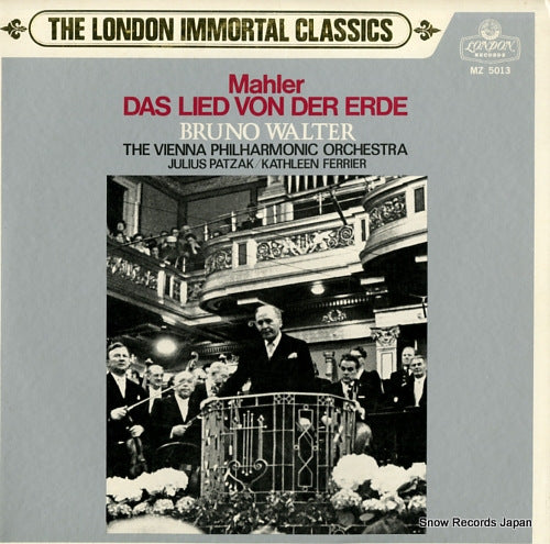 WALTER, BRUNO mahler; das lied von der erde MZ5013