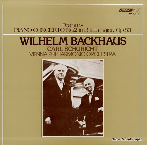 BACKHAUS, WILHELM brahms; piano concerto no.2 in b flat major, op.83 MX9017M