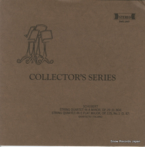 QUARTETTO ITALIANO schubert; string quartet in a minor op.29 SMS-2417