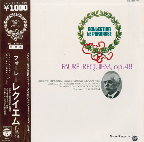 MARTINI, LOUIS faure; requiem, op.48 RE-1515-VX