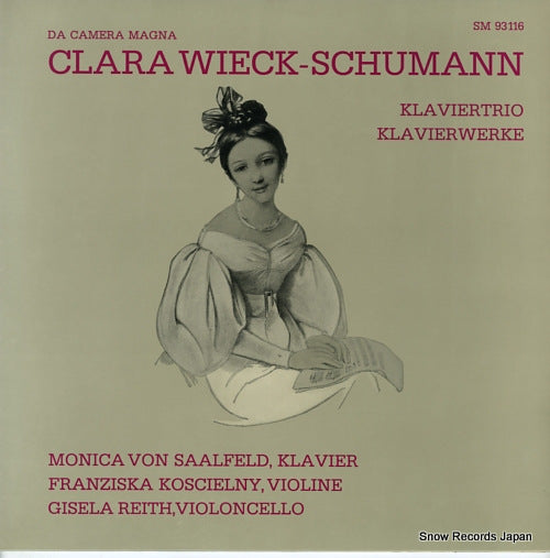 CLARA WIECK TRIO clara wieck-schumann; trio g-moll fur pianoforte violine und violoncello op.17 SM93116