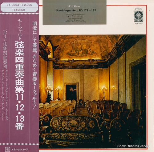 SUSKE-QUARTETT, BERLIN mozart; streichquartett kv171-173 ET-3054
