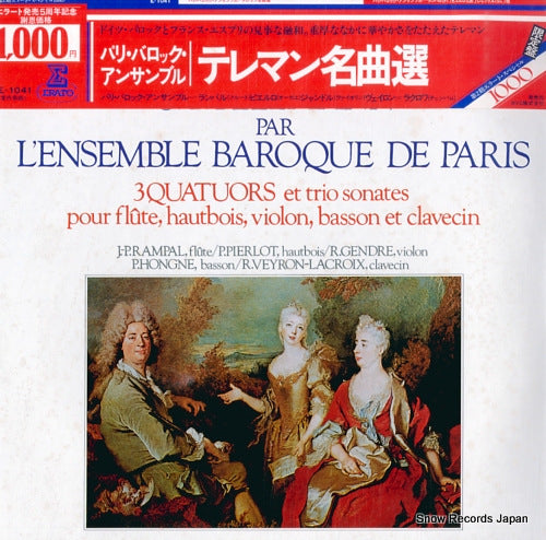 PAR L'ENSEMBLE BAROQUE DE PARIS telemann; l'ensemble baroque de paris E-1041
