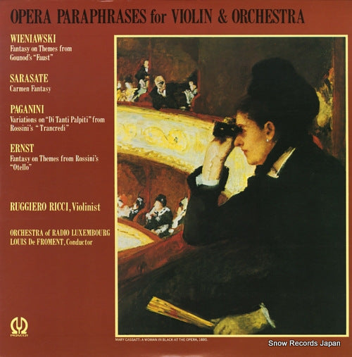 RICCI, RUGGIERO opera paraphrases for violin & orchestra H-6044