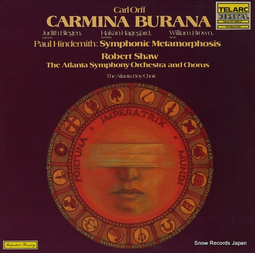 SHAW, ROBERT orff; carmina burana 3000-18/19 / DG10056/57