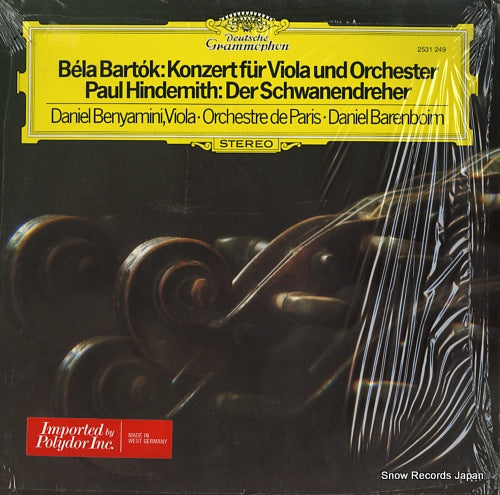 BENYAMINI, DANIEL bartok; konzert fur viola und orchester 2531249