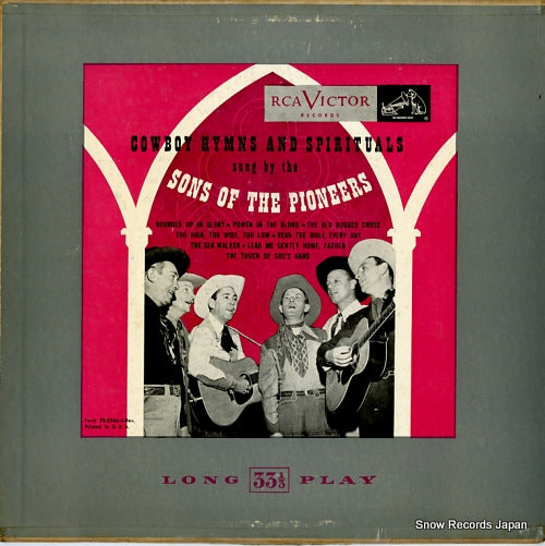 SONS OF THE PIONEERS, THE cowboy hymns and spirituals LPM3095