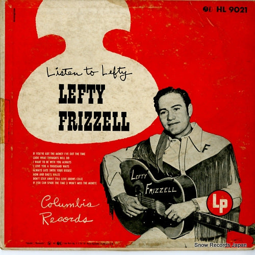 FRIZZELL, LEFTY listen to lefty HL9021