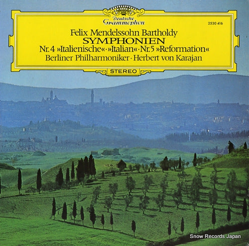 KARAJAN, HERBERT VON mendelssohn; symphonien nr.4"italian", nr.5"reformation" 2530416
