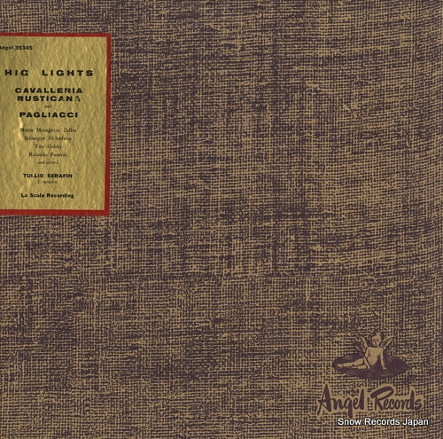 SERAFIN, TULLIO mascagni; cavalleria rusticana, pagliacci (highlights) ANGEL35345