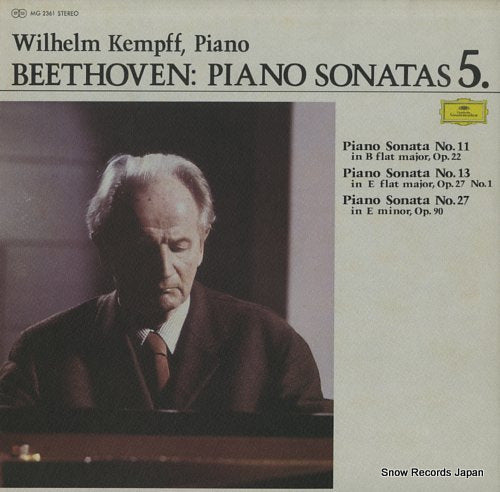 KEMPFF, WILHELM beethoven; piano sonatas 5. MG2361