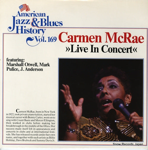 MCRAE, CARMEN live in concert B/2669