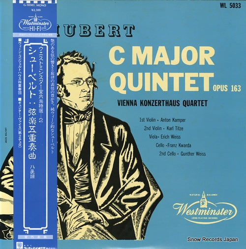 VIENNA KONZERTHAUS QUARTET schubert; quintet in c major op.163 G-10503