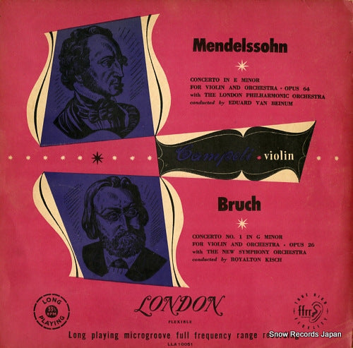 CAMPOLI mendelssohn; concerto in e minor for violin and orchestra LLA10051