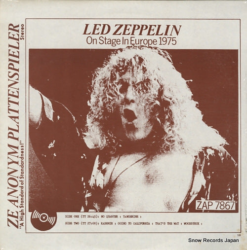 LED ZEPPELIN on stage in europe 1975 ZAP7867/536