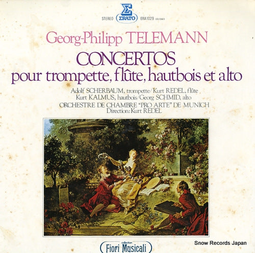REDEL, KURT telemann; concertos pour trompette, flute, hautbois et alto ERA1029