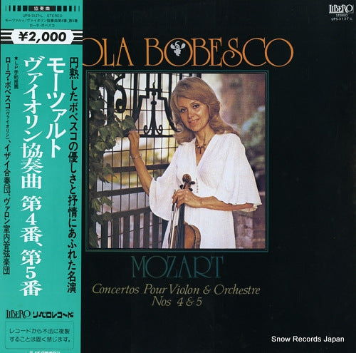 BOBESCO, LOLA mozart; concertos pour violon & orchestre nos 4&5 UPS-3127-L