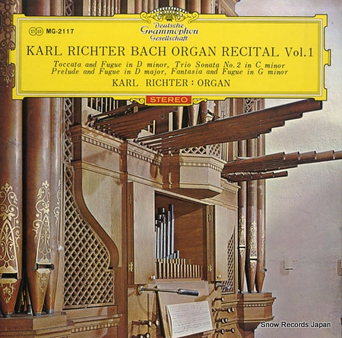 RICHTER, KARL bach organ recital vol.1 MG-2117